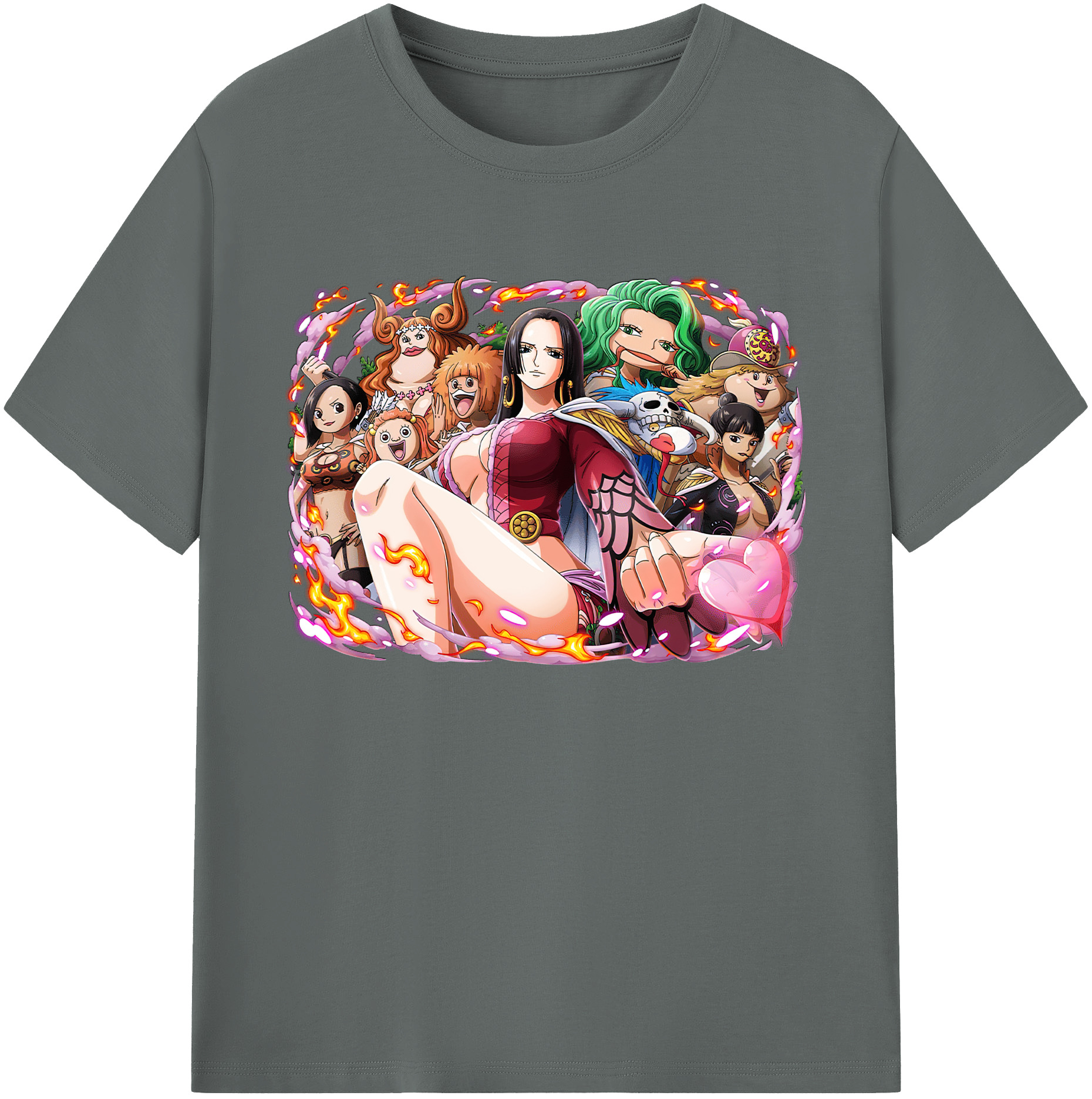 ワンピース ボア・ハンコック ONE PIECE Boa·Hancock 綿100％ メンズ半袖Tシャツ｜肌触りやわらか＆通気性